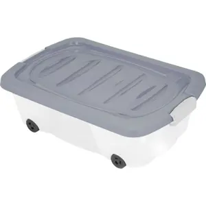 Úložný box pod postel s kolečky 60 × 38 × 17,5 cm, šedá