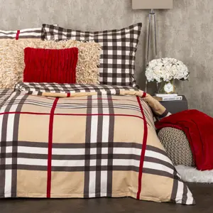 4Home Flanelové povlečení Kostka, 160 x 200 cm, 70 x 80 cm