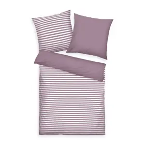 Tom Tailor Bavlněné povlečení Cozy Mauve & Crisp White, 140 x 200 cm, 70 x 90 cm