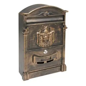 Poštovní schránka RICHTER BK301 ZLATÁ, HNĚDÁ, ČERNÁ Zlatá prášková