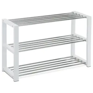 Botník 3 patra, bílá, 80 x 30 x 50 cm, 3 patra