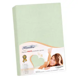 Bellatex Froté prostěradlo zelená šalvějová, 200 x 220 cm