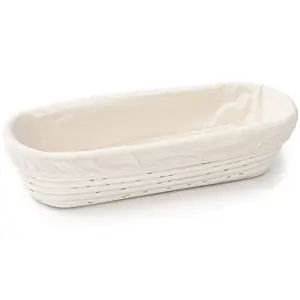 HOME ELEMENTS Ošatka oválná s látkovou vložkou, 35 x 14 cm x 7,5 cm