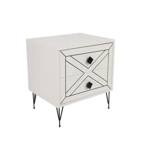 Noční stolek Luna White