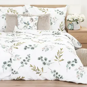 4Home Bavlněné povlečení Eukalyptus, 140 x 220 cm, 70 x 90 cm