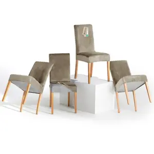 Restilo Napínací potah na židli Sento béžová, 48 x 48 x 58 + 10 cm, sada 4 ks