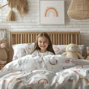 Stanex Krepové povlečení Duha, 140 x 200 cm, 70 x 90 cm