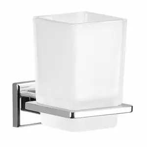 GEDY 6910 Colorado sklenka, chrom/mléčné sklo