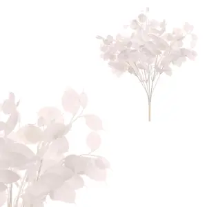 Sada Trs s penízkovými lístky, 2 ks, bílá, 39 cm