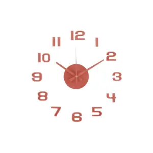 Karlsson 6001RD designové samolepicí hodiny červená, pr. 40 cm