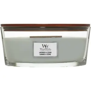 WoodWick Vonná svíčka loď Lavender & Cedar, 453 g