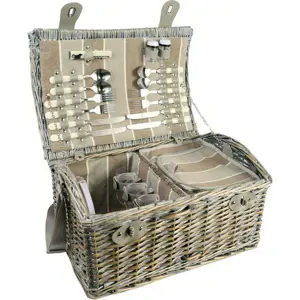 Piknikový koš pro 4 osoby Brown, 46 x 31 x 21 cm