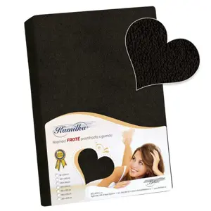 Bellatex Froté prostěradlo černá, 160 x 200 cm