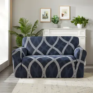 4Home Napínací potah na křeslo Elegant modrá, 90-140 cm + povlak na polštářek zdarma, 90-140 cm