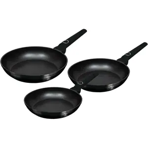 BerlingerHaus Sada pánví s titanovým povrchem Black Vantage, 3 ks