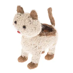 Proutěný obal na květináč Kočka, 32 x 30 cm