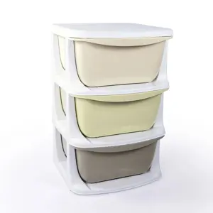 Dolu Dětský plastový regál se 3 šuplíky, 36,5 x 58,5 x 38 cm