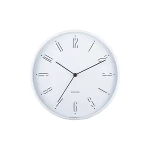 Karlsson 5988WH designové nástěnné hodiny bílá, pr. 30 cm