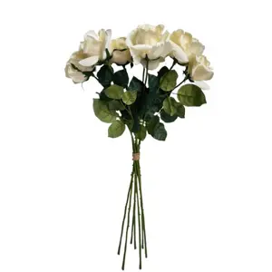 Kytice růže krémová, 7 ks, v. 70 cm