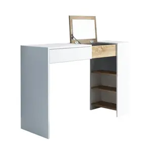 Tempo Kondela Toaletní stolek ELIS, bílá/dub sonoma