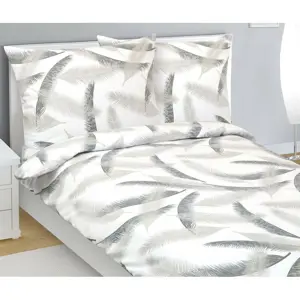 Bellatex Flanelové povlečení Pírko, 140 x 200 cm, 70 x 90 cm