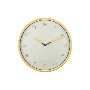 Karlsson 6013BY designové nástěnné hodiny žlutá, pr.  40 cm