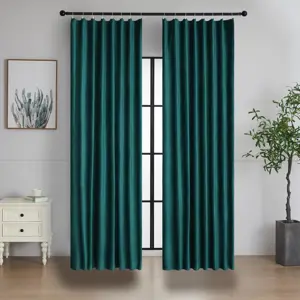 4Home Zatemňovací závěs s kroužky Paris tmavě zelená, 150 x 250 cm