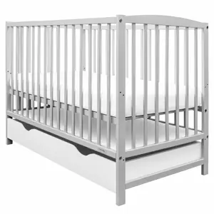 New Baby Dětská postýlka Lilly se šuplíkem, šedá