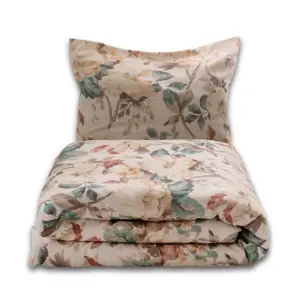 Povlečení ze směsi bavlny a lnu Rose, 160 x 200 cm, 2 ks 70 x 80 cm