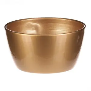 Keramický obal na květiny Terakota, pr. 15 cm, zlatá