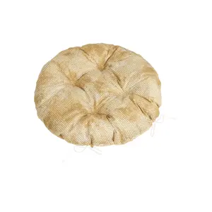 Bellatex Sedák Adéla prošívaný kulatý Hadí kůže hnědá, 40 x 40 cm