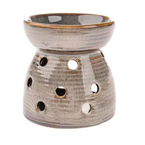 Keramická aromalampa Diya, šedá