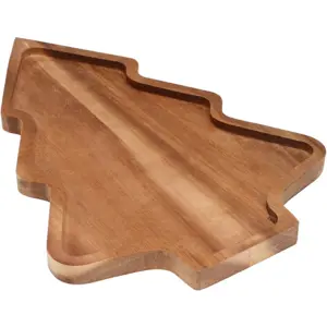 Servírovací tác z akácie Stromek 28,5 × 20 × 1,5 cm
