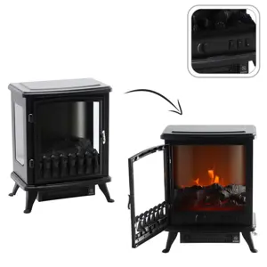 Elektrický krb - imitace plamene - 41,5 x 28 x 50,8 CM - 900/1800W