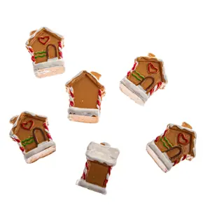 Sada vánočních ozdob Domeček, 6 ks, polyresin