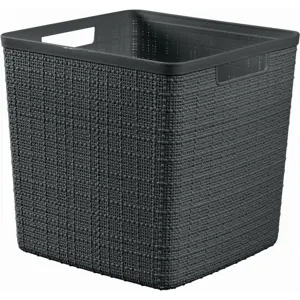 Curver Košík Jute kostka, tm. šedá