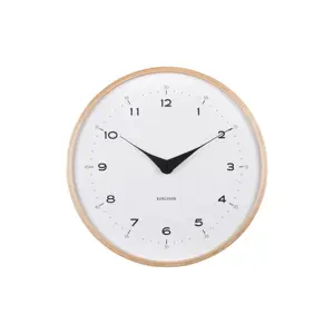 Karlsson 5995WH designové nástěnné hodiny bílá, pr. 30 cm
