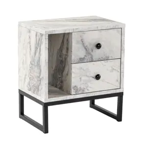 Noční stolek Glimmer Fressia Marble Black