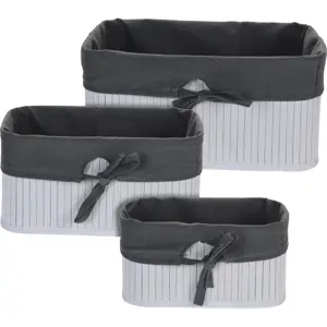 Sada dekoračních košíků Saskatoon 3 ks, bílá