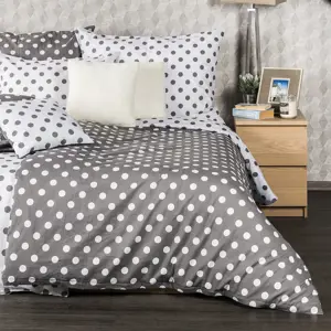 4Home Bavlněné povlečení Šedý puntík, 140 x 200 cm, 70 x 90 cm, 140 x 200 cm, 70 x 90 cm