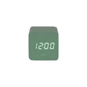 Karlsson 5982GR designové LED hodiny s budíkem zelená, 7 cm
