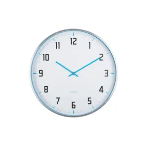 Karlsson 5969BB designové nástěnné hodiny modrá, pr. 40 cm