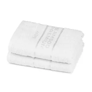 4Home Bamboo Premium ručník bílá, 50 x 100 cm, sada 2 ks