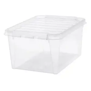 SmartStore Úložný box s bílými klipy Classic, 32 l, 32 l