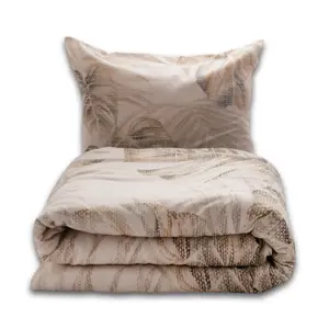 Povlečení ze směsi bavlny a lnu Monstera, 160 x 200 cm, 2 ks 70 x 80 cm