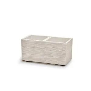 Květináč MADERA CASE ECO WOOD 77 cm, bílá, M