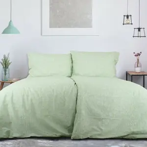 B.E.S. Petrovice Krepové povlečení Top Class Green flowers, 140 x 200 cm, 70 x 90 cm