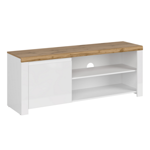 Televizní stolek VILGO 1D160, lesklá bílá