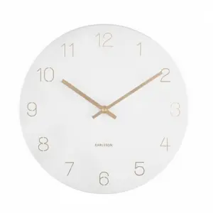 Karlsson 5788WH designové nástěnné hodiny, pr. 30 cm