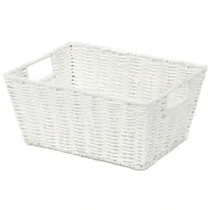 Compactor Ručně pletený košík ETNA, 31 x 24 x 14 cm, bílá